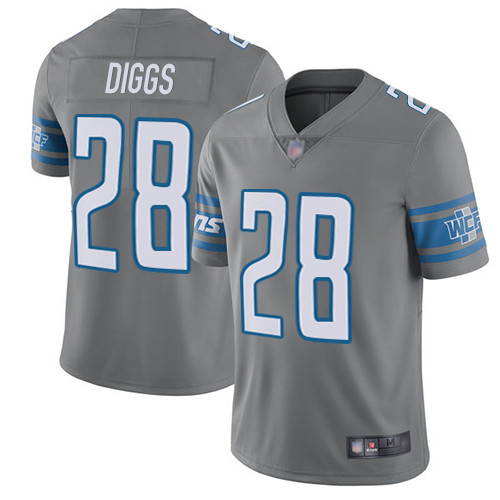 Detroit Lions Limited Steel Men Quandre Diggs Jersey NFL Football #28 Rush Vapor Untouchable->detroit lions->NFL Jersey